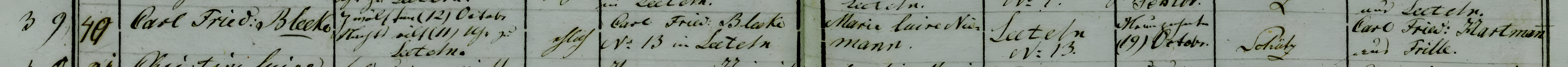 carl friederich bleeke 1823 birth