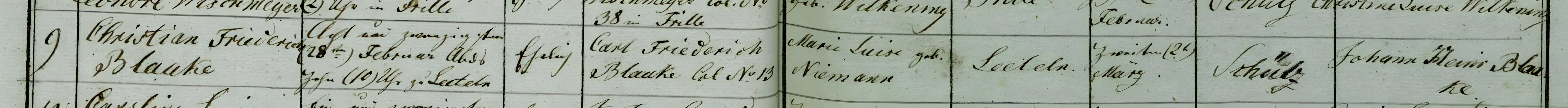christian friederich bleeke 1828 birth