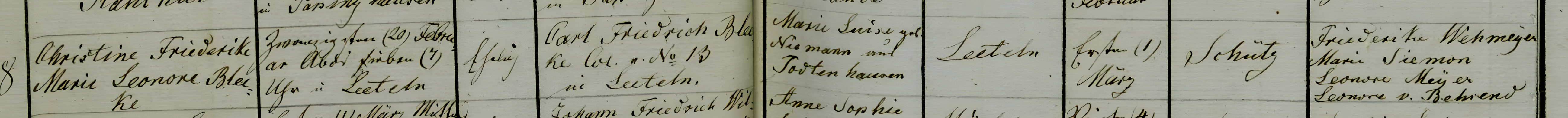 christine friederike marie leonore bleeke 1835 birth