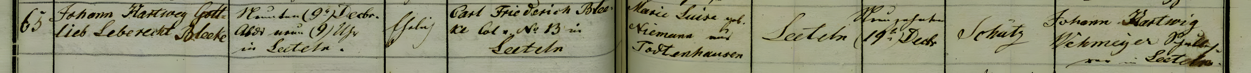 johann hartweg gottlieb lebrecht bleeke