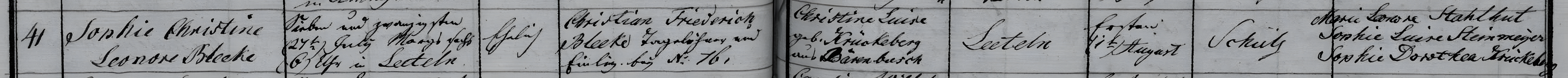 sophie christine leonore bleeke 1830 birth