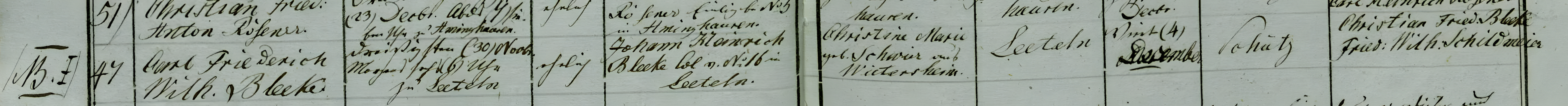 carl friederich wilhelm bleeke 1825 birth