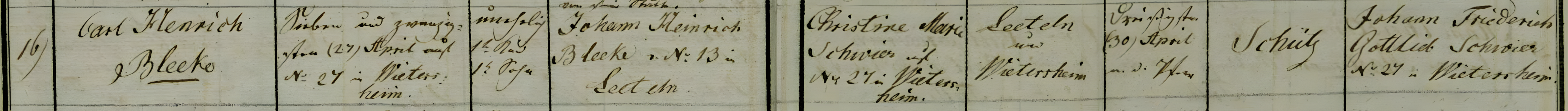 carl heinrich bleeke 1818 birth