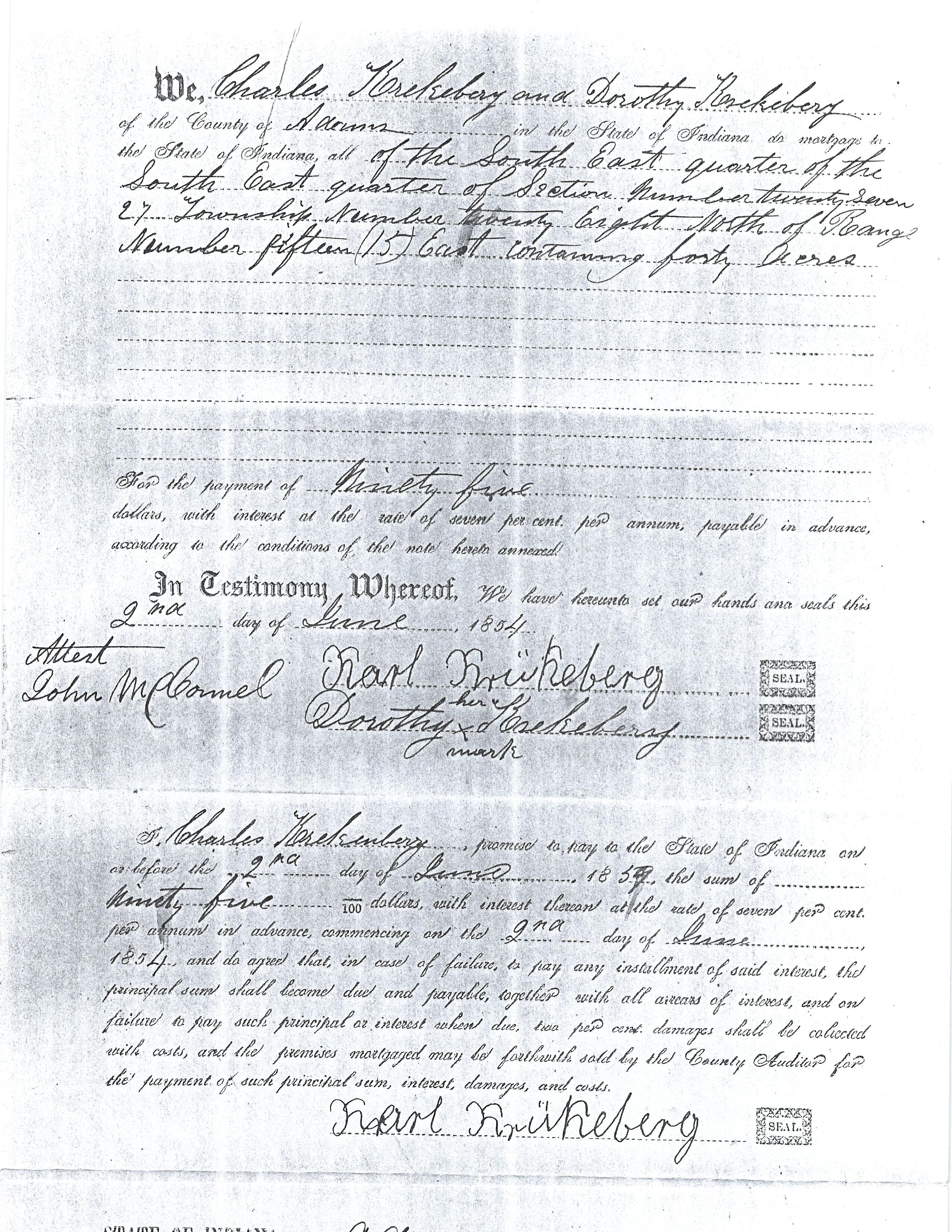 charles dorothy krueckeberg mortgage with state of indiana img1